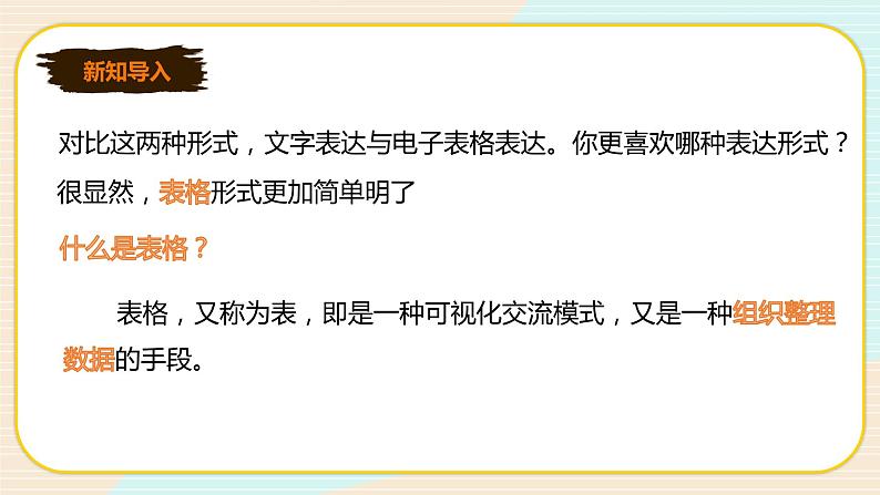 新世纪版信息技术七下 1.1 表格 课件第4页