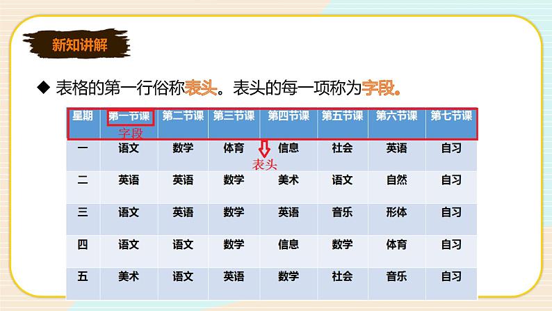 新世纪版信息技术七下 1.1 表格 课件第8页