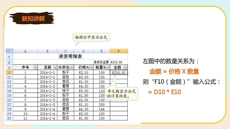 新世纪版信息技术七下 1.5 数据计算—公式和函数 课件PPT+教案06