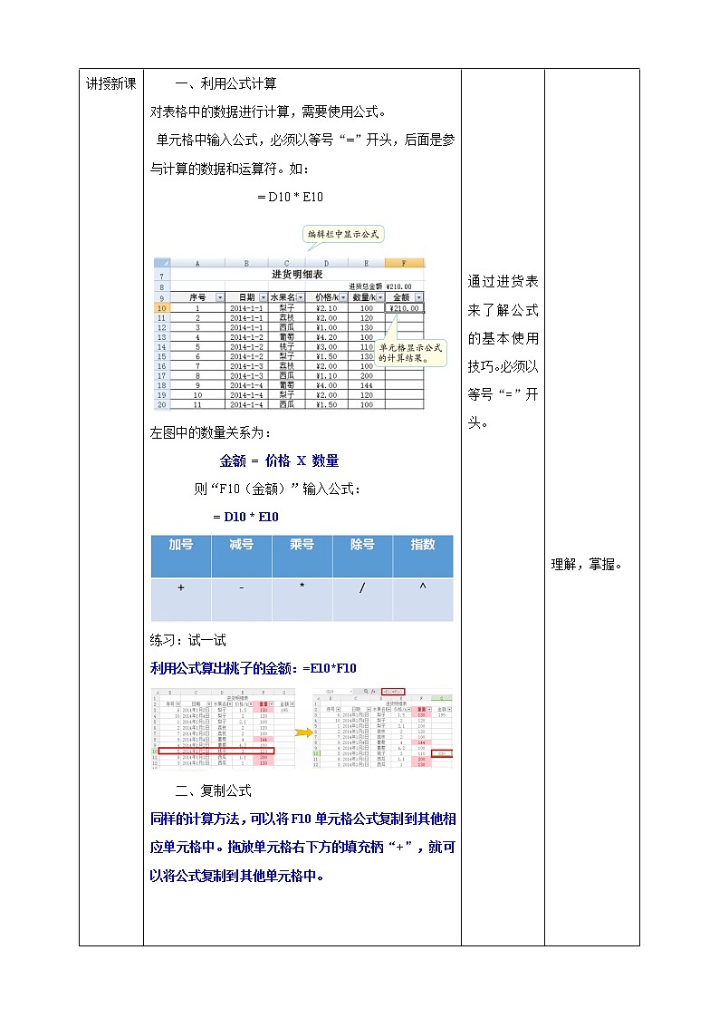 新世纪版信息技术七下 1.5 数据计算—公式和函数 课件PPT+教案02