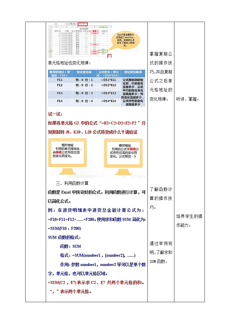 新世纪版信息技术七下 1.5 数据计算—公式和函数 课件PPT+教案03