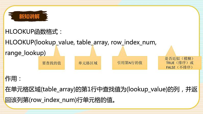 新世纪版信息技术七下 1.7 查找数据—HLOOKUP 与 VLOOKUP 函数 课件PPT+教案08