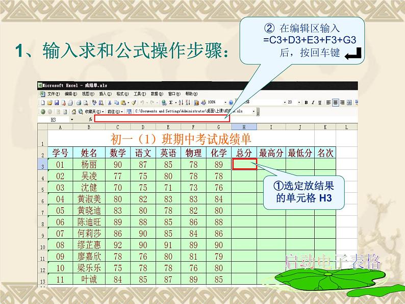 新世纪信息技术七下 1.5数据计算--公式和函数 课件第4页