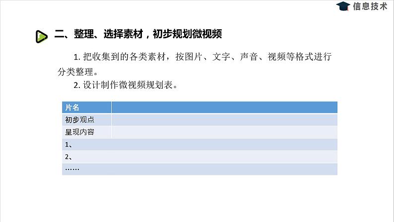 湘电子版信息技术八上 第2节《素材处理和脚本规划》课件PPT07