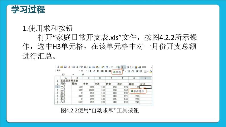 科学版信息技术七下 第四单元 活动2 家庭开支细打算 课件PPT08