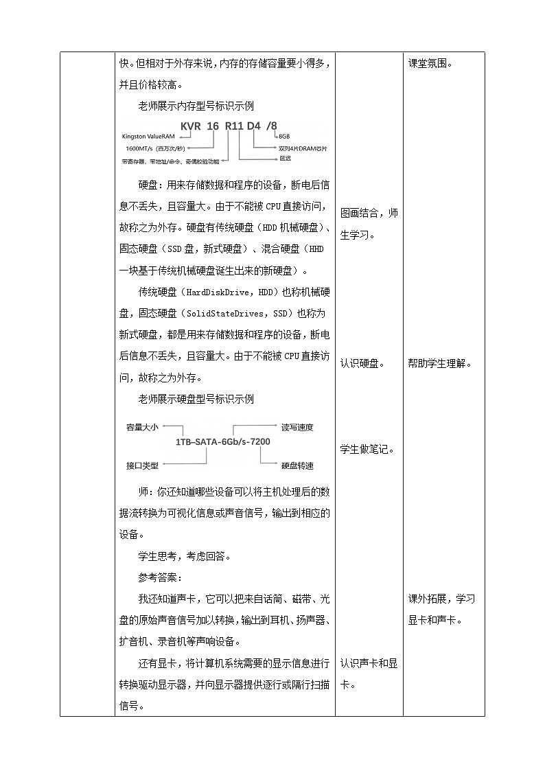 湘教版信息技术七年级上册2.4认识计算机硬件系统 教案03