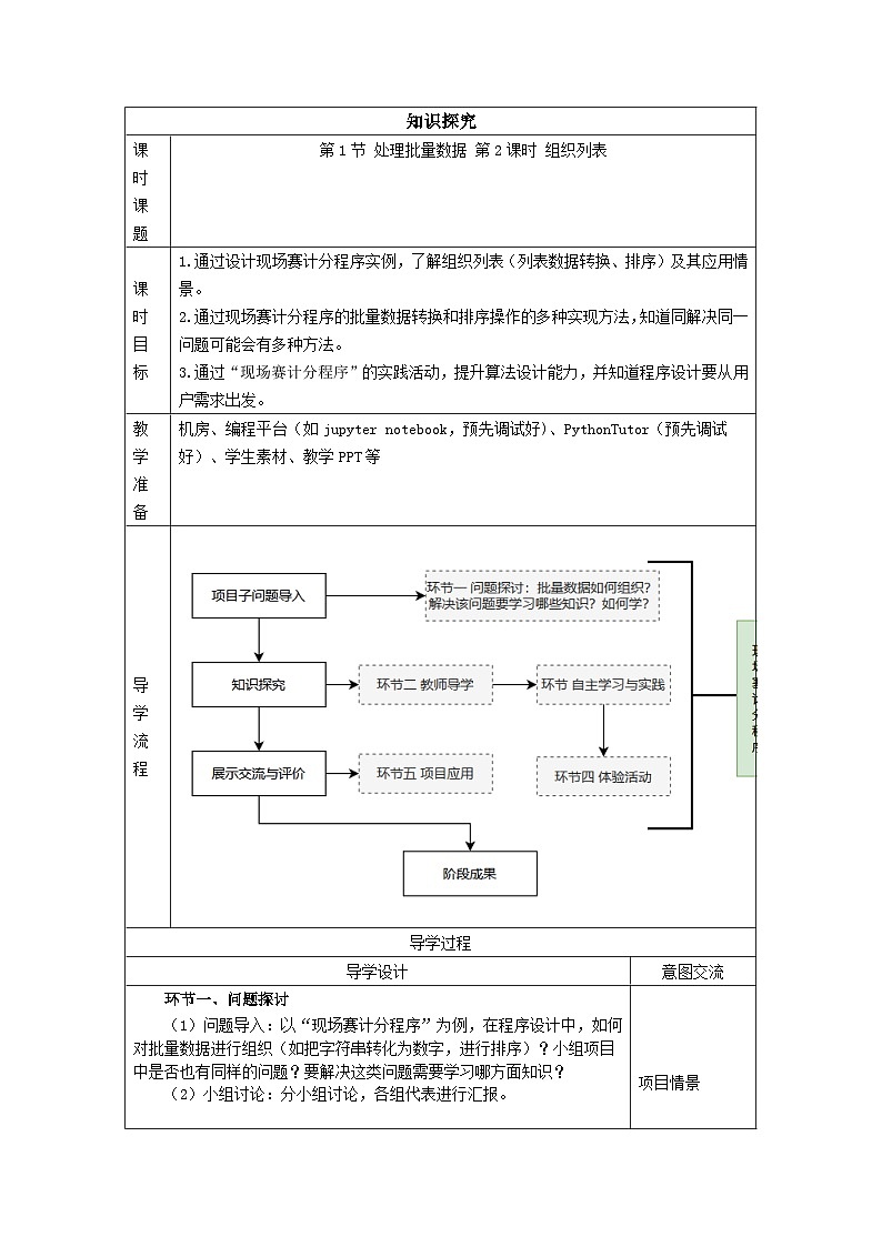 清华大学版2023 初中信息技术 八年级上册 第一单元第1节《处理批量数据》第二课时（教案）第1页