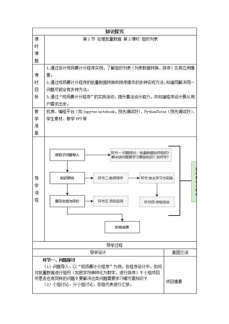 清华大学版2023 初中信息技术 八年级上册 第一单元第1节《处理批量数据》第2课时（教案）第1页