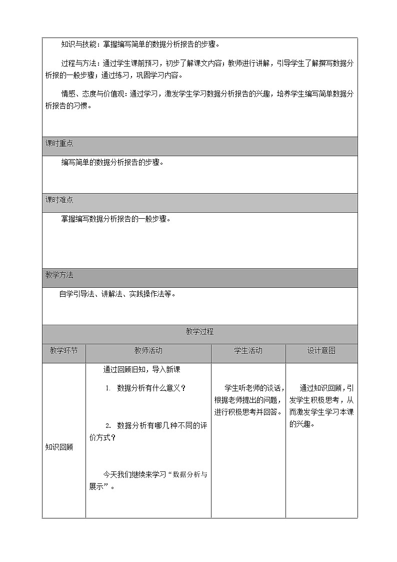 人教版 2021 初中信息技术 七年级下册 第二章 活动三 数据调查与处理 （第五课时）教案02