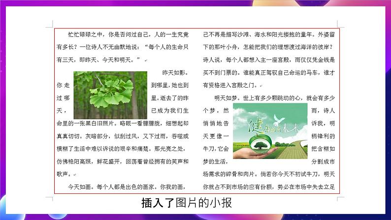 桂科版初中信息技术七年级下册 任务一 《用图片美化电子小报》课件05