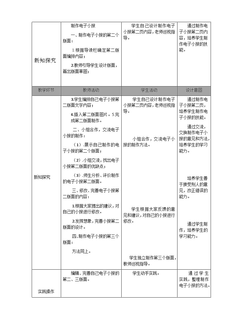 七年级（上）第二章 活动二 信息的集成与发布（第四课时）教案第2页