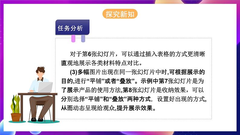 河北大学版信息技术七年级第一册 5.2《提升展示效果—幻灯片图、文、表格的编辑》课件第7页