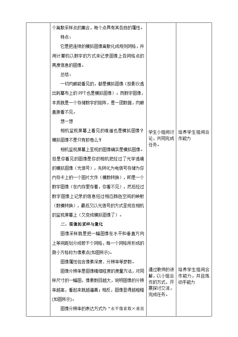 浙教版七年级下册信息技术第4课 图像数据教案02