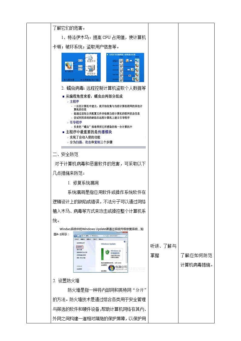 浙教版八年级下册信息技术第4课 网络安全教案02