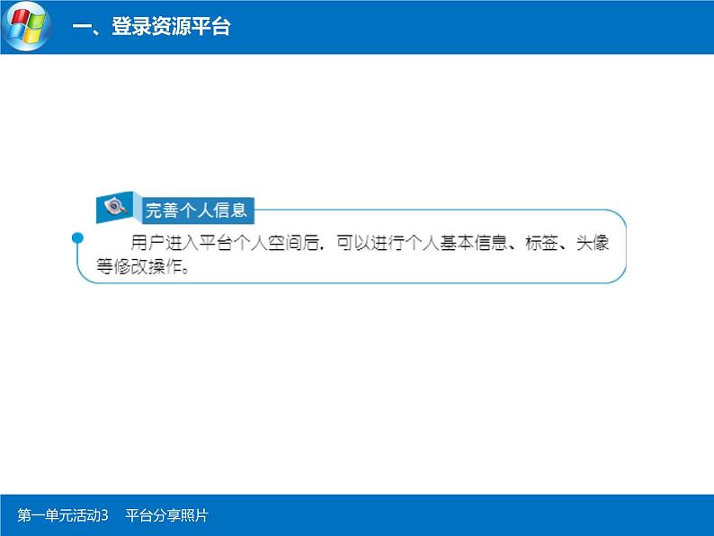 科学版七年级下册信息技术科学版信息技术七下 第一单元 活动三 平台分享照片 PPTPPT课件第6页