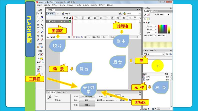 冀教版八年级信息技术1.5 电脑动画制作初探 课件PPT第6页