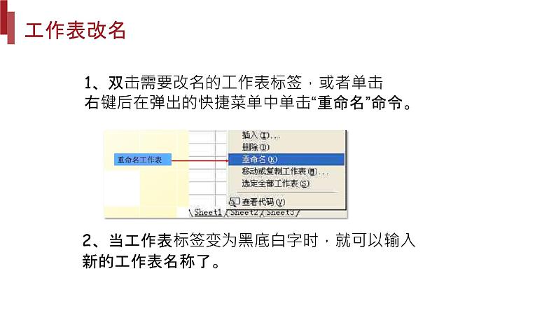 桂教版八年级上册信息技术 1.5《当好工作表管理员》 课件第4页