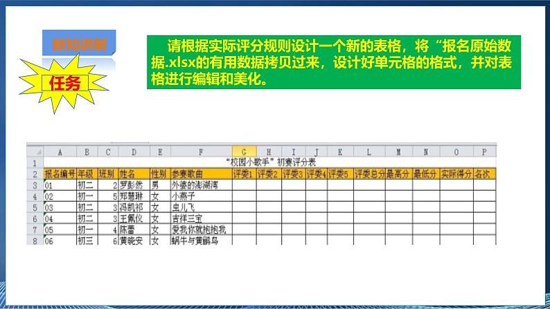 第一节  表格设计与制作第6页