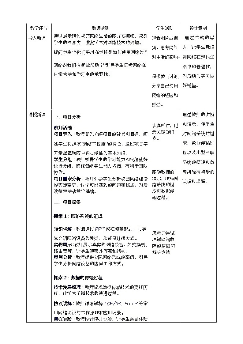 第四单元 互联网中数据传输——组建校园“网络工程师”联盟 教案1 七上信息科技苏科版（2023）第2页