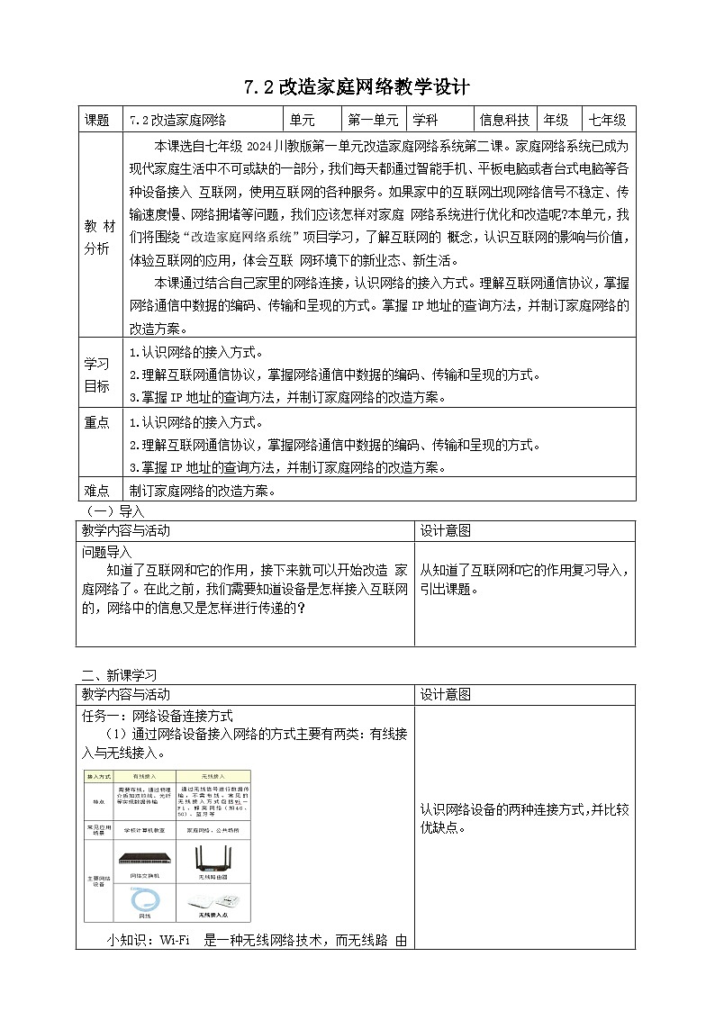 7.2改造家庭网络教学设计第1页