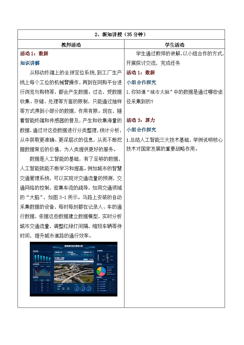 第3课人工智能技术基础 教学设计第2页