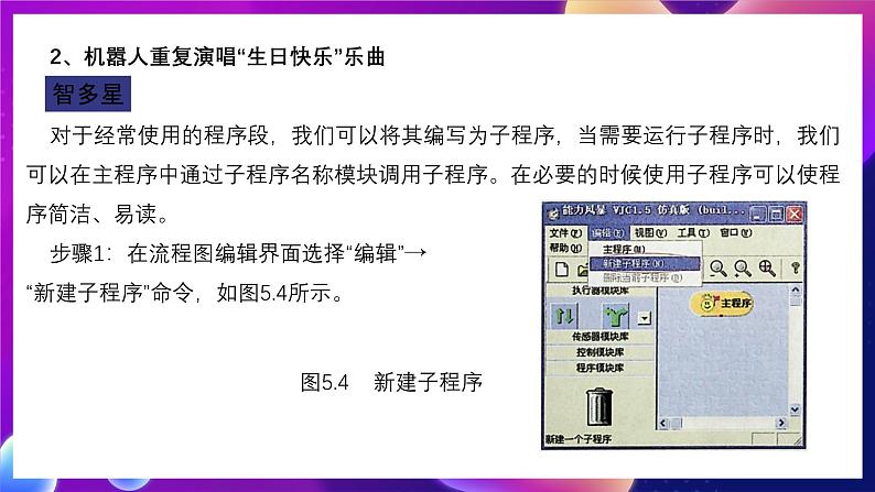 清华大学版信息技术九下 1.5《歌声嘹亮——子程序设计和机器人发音》课件 第4页