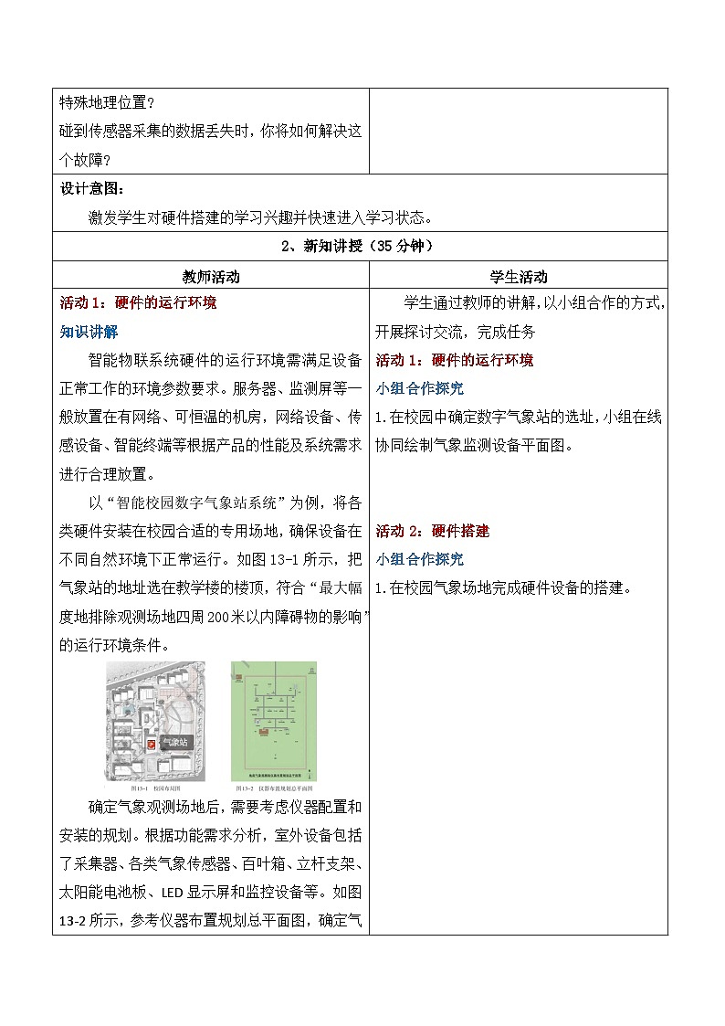浙教版信息科技八下第13课智能物联系统的硬件搭建 教学设计第2页