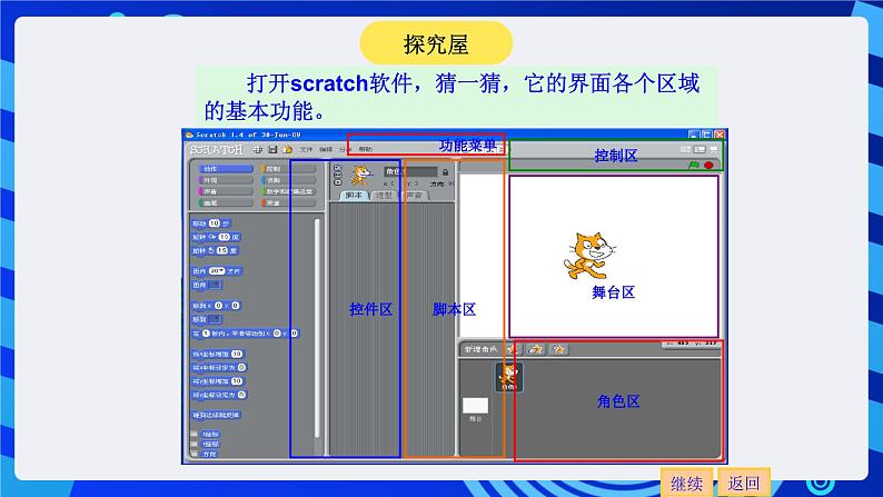 大连版信息技术七下 第一课《可爱的小猫——认识Scratch》课件第7页