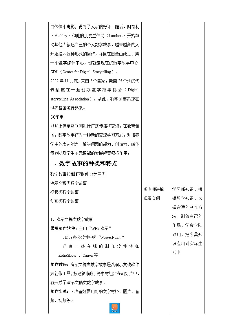 川教版（2019）信息技术八上1.1《认识数字故事》教案第2页