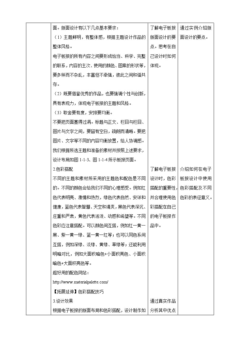 甘教版信息技术七年级下册1.1《电子板报的规划与设计》 教案第2页