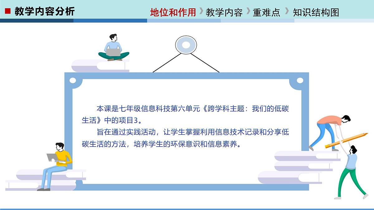  河北大学出版社信息科技七年级 项目3 记录我们的低碳生活》教学和说课课件第3页