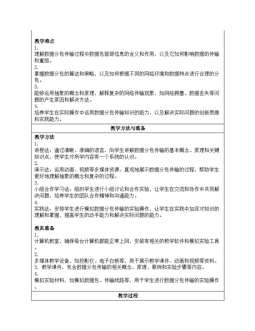 第4课《数据分包灵活传》教案设计人教版2024+初中信息技术七年级全一册第3页