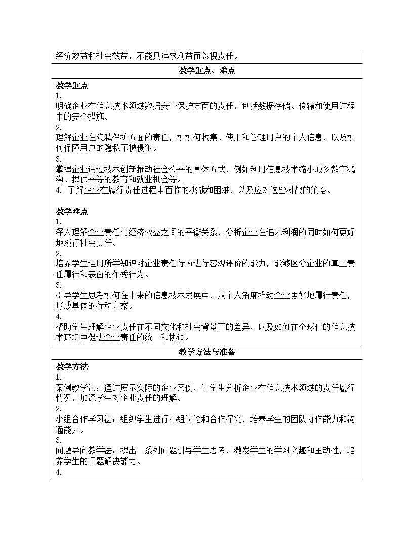 第29课 企业责任勇担当 教学设计 人教版（2024）初中信息技术七年级全一册第3页