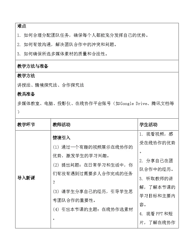 川教版（2024）七年级上册信息科技第二单元第二节在线协作选素材教案第3页