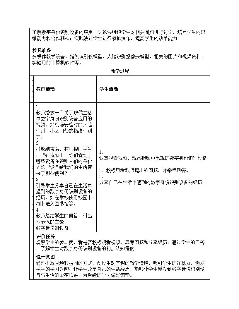 第二单元 第6课《数字身份辩设备》教学设计 人教版（2024）初中信息科技七年级全一册第3页