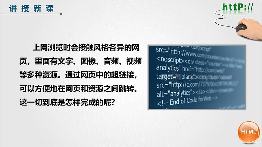 人教版信息科技七年级 4.16探秘网页与代码 同步课件第6页