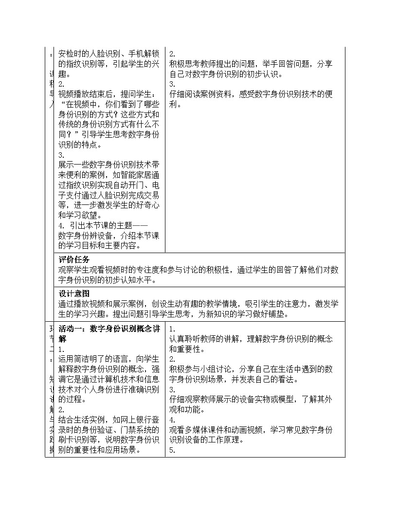 第二单元 第6课《数字身份辩设备》教学设计  人教版（2024）初中信息科技七年级全一册（表格式）第3页