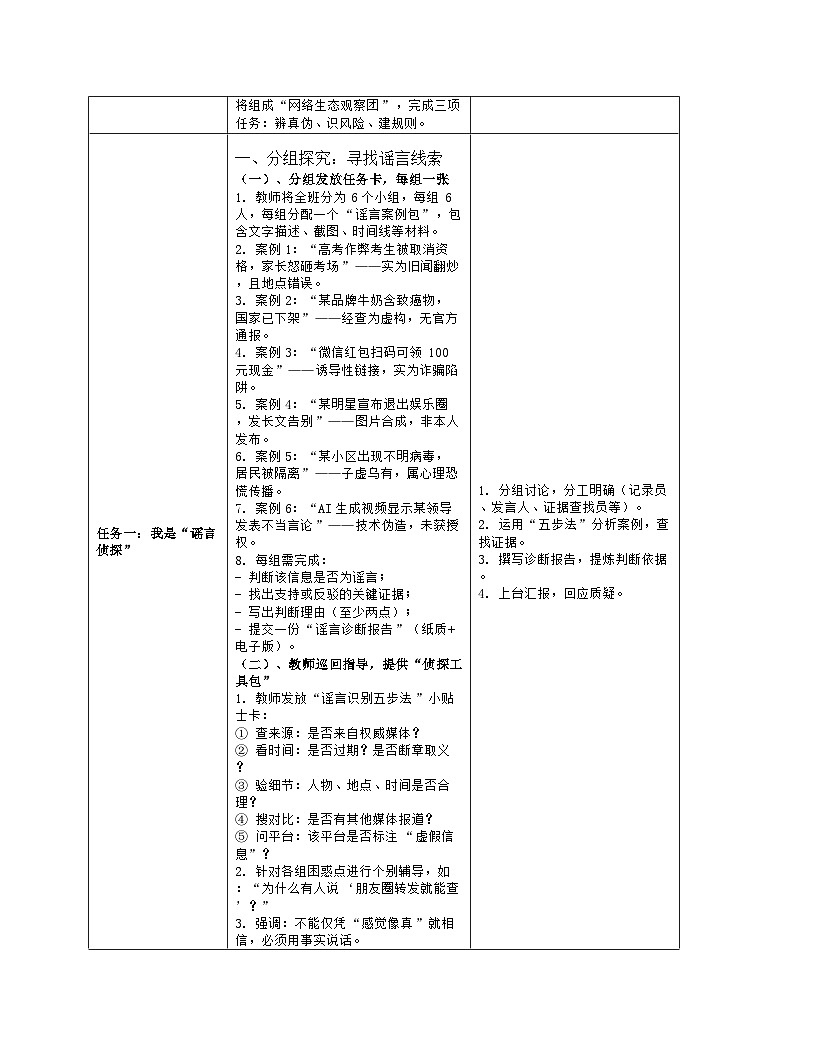 《第6单元 共同守护互联网：30 网络生态建设好》教学设计（表格版）-2025-2026学年人教版(2024)信息技术七年级全册第3页