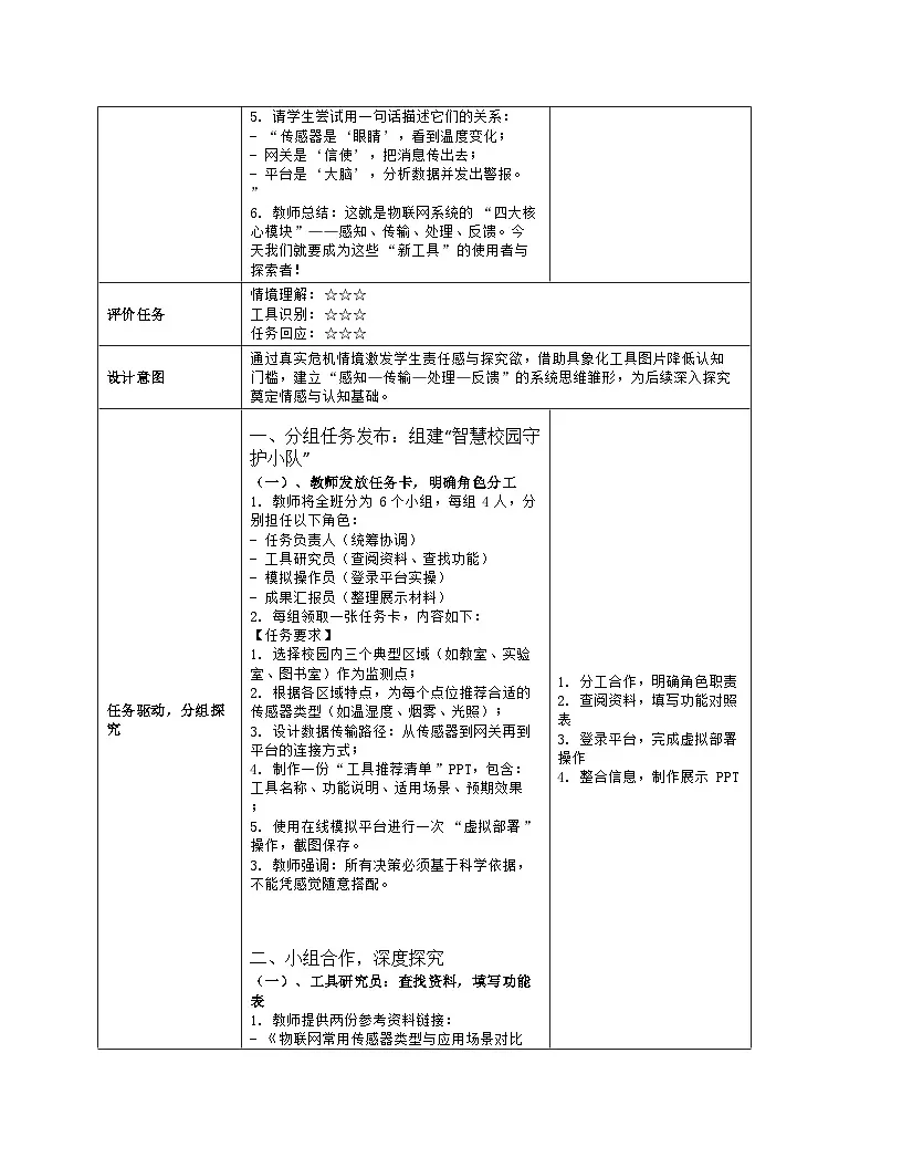 《第5单元 物联网应用探索：25 学习探究新工具》教学设计（表格版）-2025-2026学年人教版(2024)信息技术八年级全册第3页