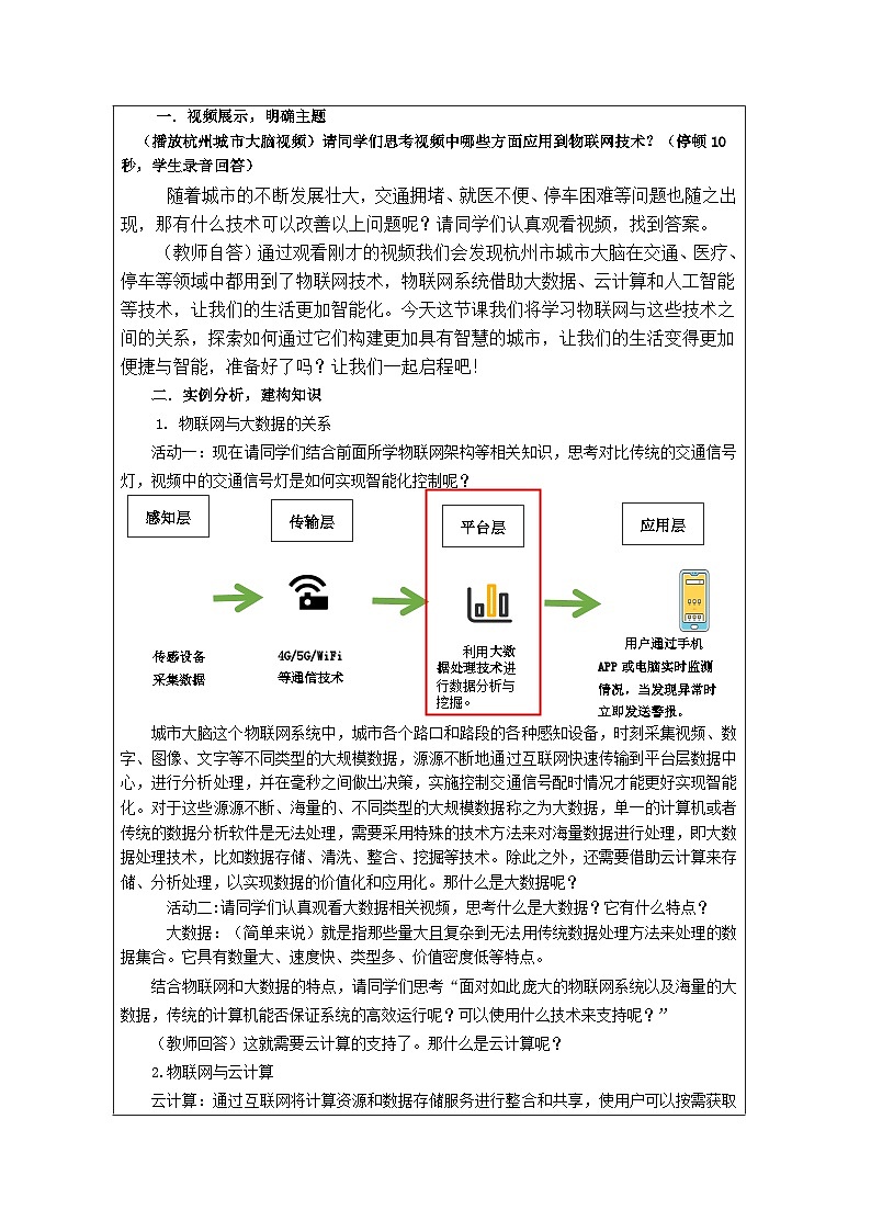 第4课 物联网展望 教学设计 2025-2026学年七年级下册信息技术浙教版第2页