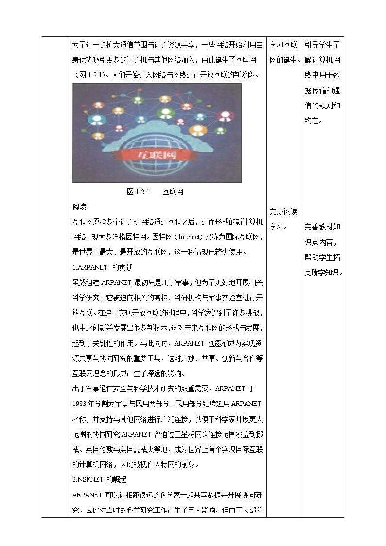 第一单元第二课《开放互联--网络协议与标准》 清华大学版（2024）B版初中信息科技七年级上册 教学设计第2页