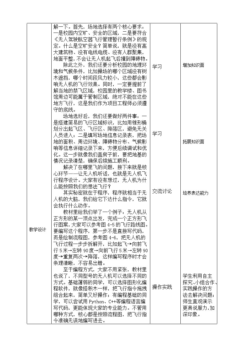 【核心素养目标】八年级下册信息技术第四单元《跨学科主题活动 无人机创新应用 》第2课时 川教版2024 教案第3页
