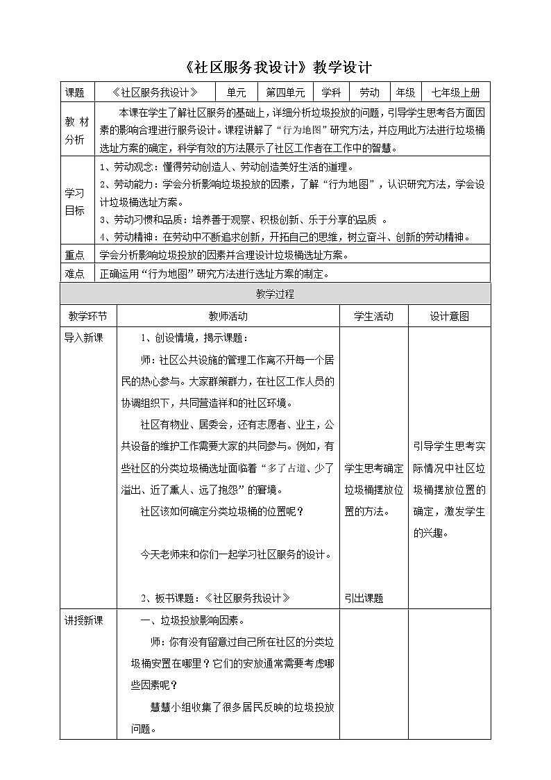 项目四任务三《社区服务我设计》课件+教案＋素材01