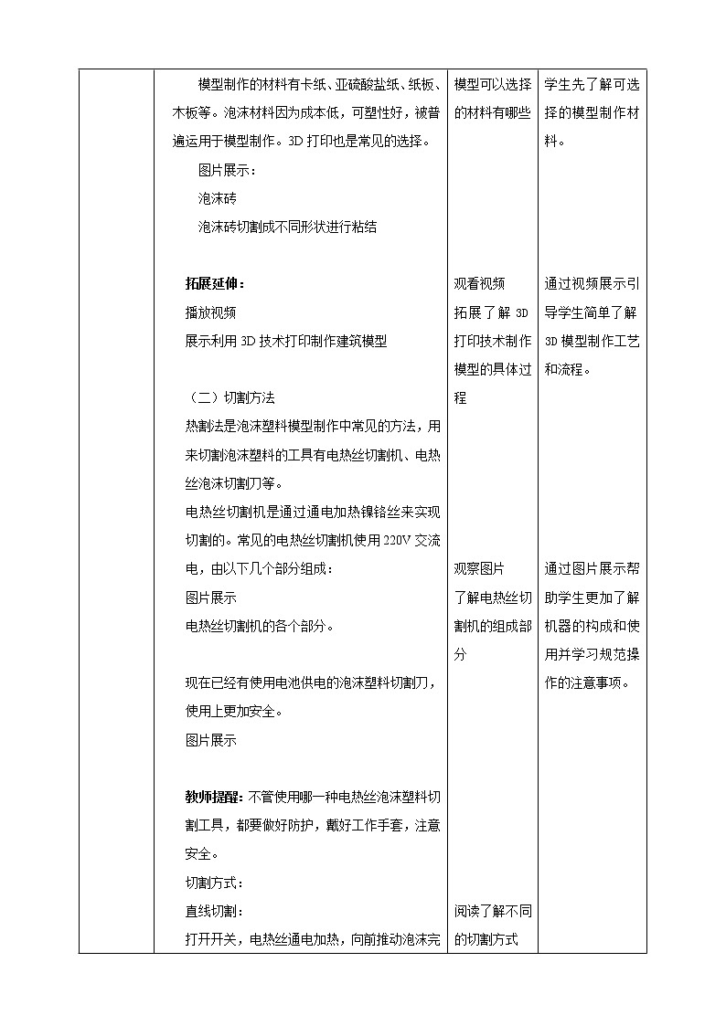 项目三任务三《乡村文体中心模型的制作和展示》教案第2页