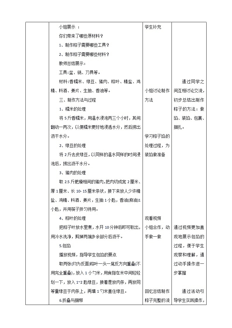 【湘教版】初中劳技  第5课《包粽子》课件+教案02