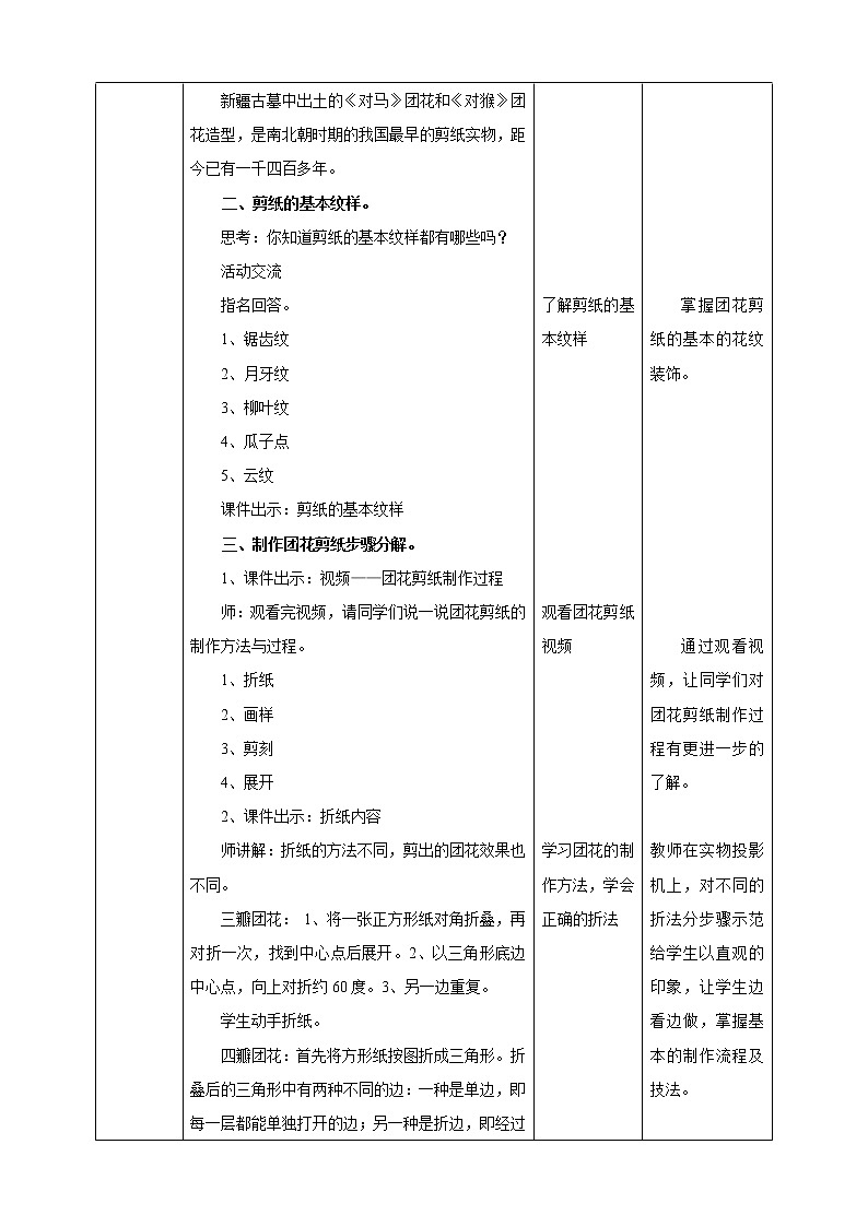 【湘教版】初中劳技  第16课《团花剪纸》课件+教案02