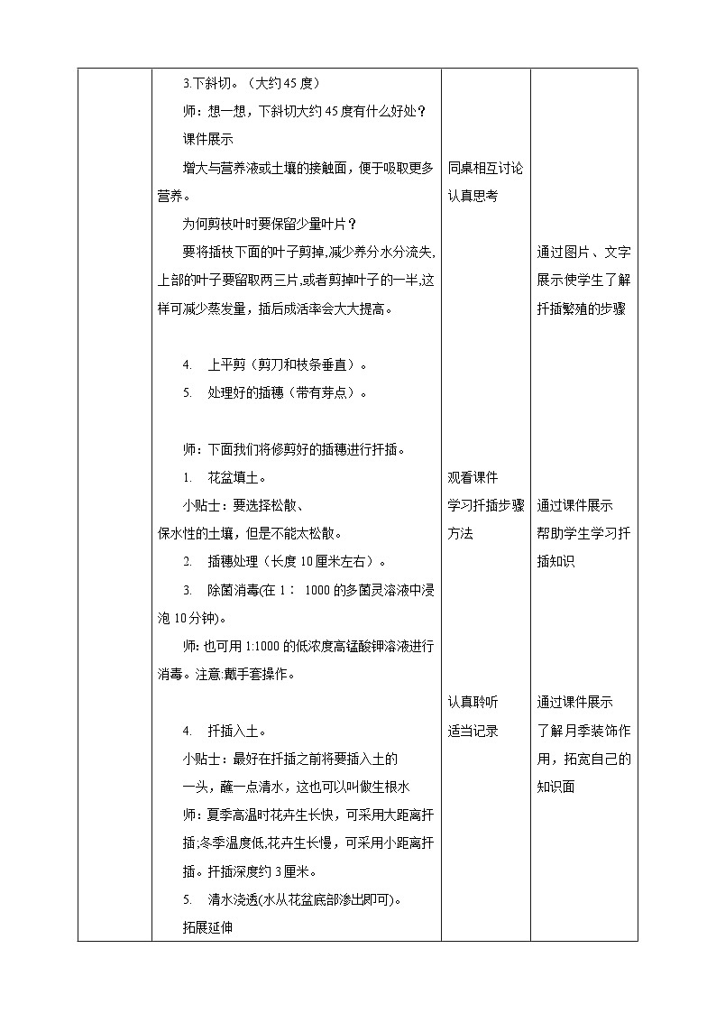 【浙教版】七下劳动  项目二任务三《花卉的扦插繁殖》（课件+教案）03