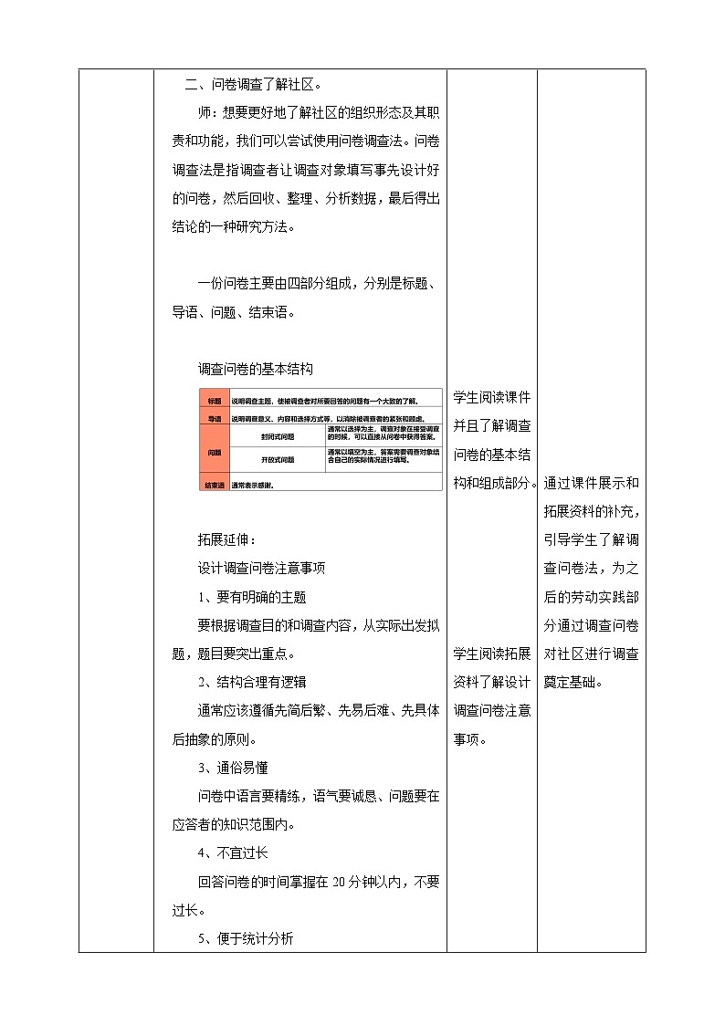 浙教版七年级上册劳技教案项目四任务一《社区劳动我认识》教案03