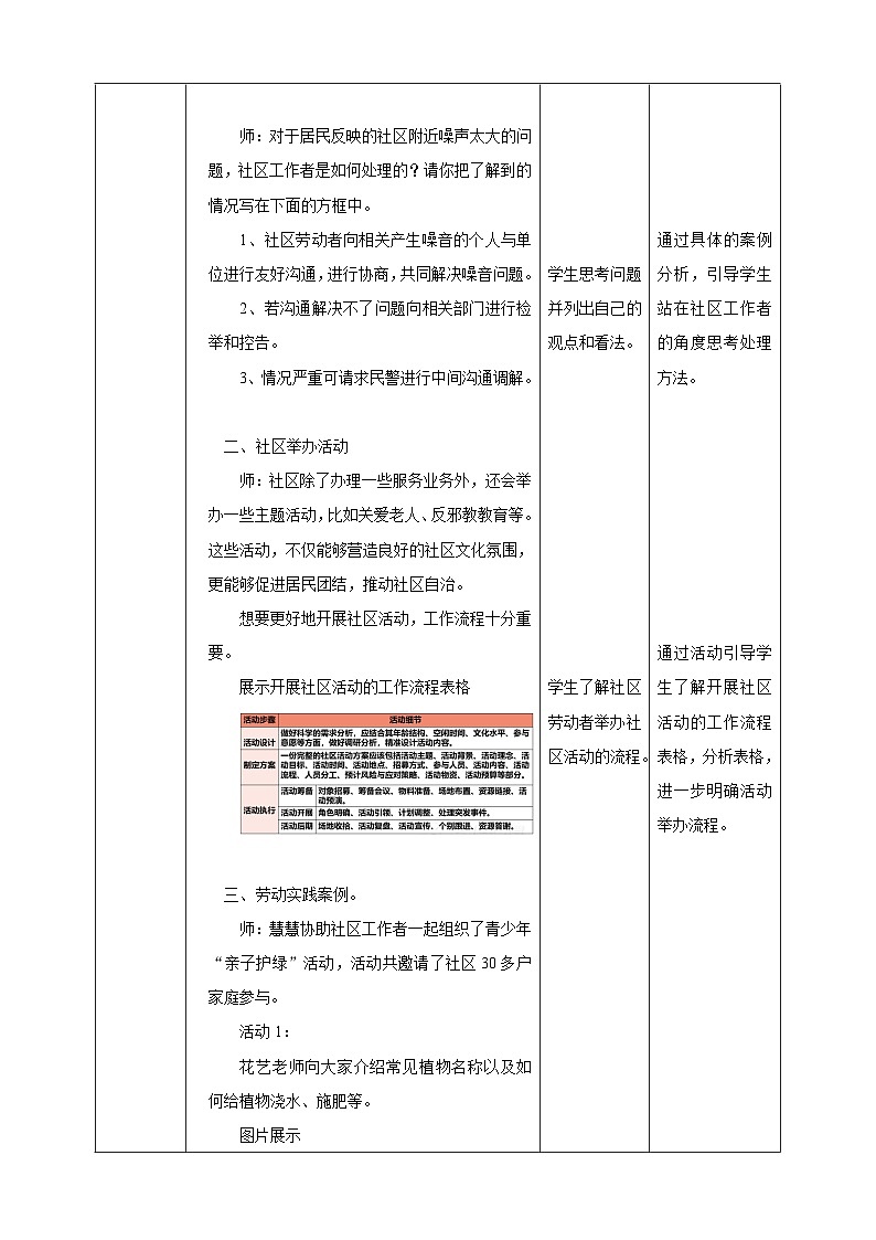 浙教版七年级上册劳技教案项目四任务二《社区服务我体验》教案03