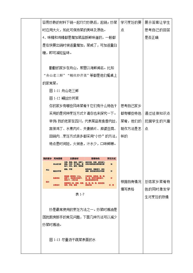 浙教版劳动八下项目一任务三《家乡风味菜肴制作》教案02